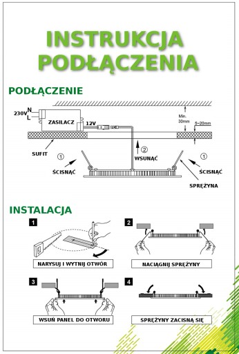 ZAPUSTENÝ Štvorcový LED PANEL 6W STUDENÝ