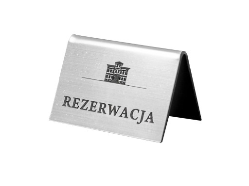 INFORMAČNÁ TABUĽA REZERVÁCIE TABUĽA - GRAVÍROVANIE