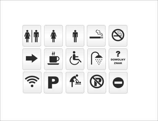 Plaketa, nápis, WC, WC, Piktogram