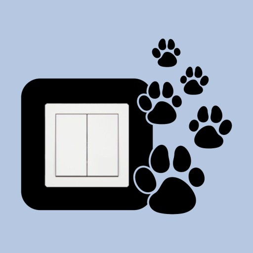 NÁLEPKA pod kontaktnú zásuvku SWITCH PAWS labky do detskej izby