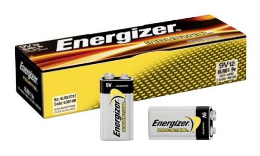 1x Batéria 9V INDUSTRIAL 6LR61 6F22 ENERGIZER