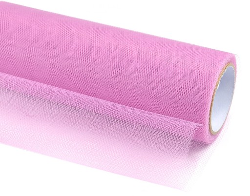 Ozdobný tyl na rolke PRÁŠKOVÁ RUŽOVÁ Svadobné Svadobné prijímanie Krst 15cm 9m