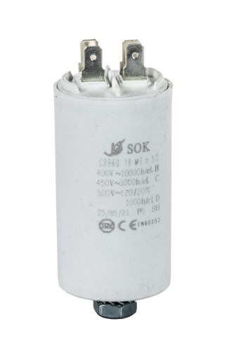 ŠTARTOVACÍ KONDENZÁTOR PRE MOTOR 18uF 450V