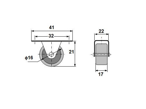 NÁBYTSKÉ KOLIESKO 16mm GUMOVÉ POGUMENÉ NÁBYTSKÉ KOLESÁ MALÉ MINI GUMOVÉ VALCE