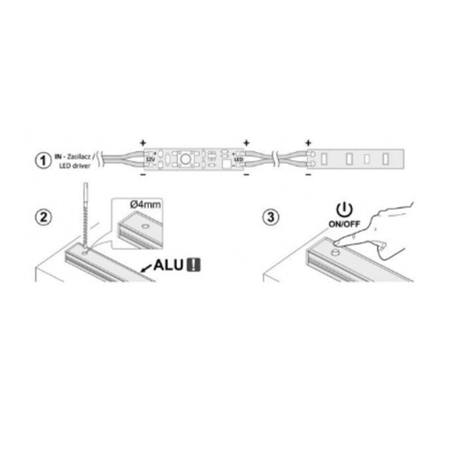 Prepínač pre profil MS60 DesignLight LED