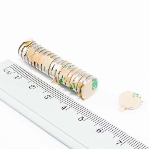 NEODYMOVÝ MAGNET 10x1,5 S LEPOM N38 - 15 KS