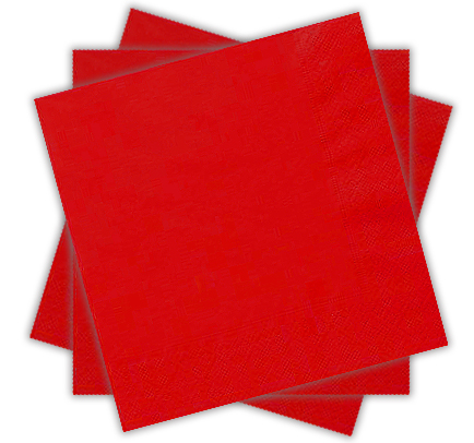 Trojvrstvové RED obrúsky Narodeninové svadobné prijímanie Welele 25x25cm 20 ks.