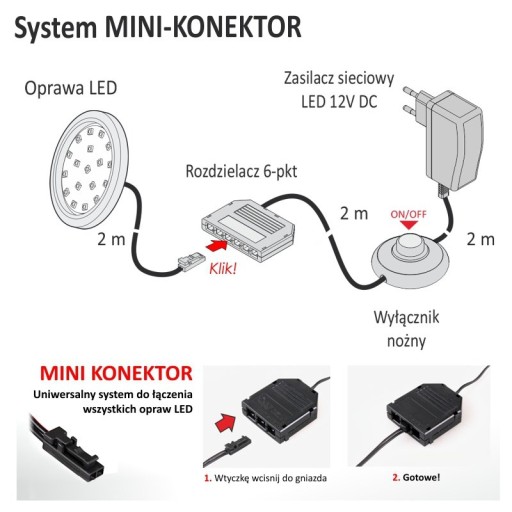 LED svietidlo ORBIT 1,5W 12V studená biela hliník