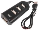 HUB SLIM 4 USB porty S KÁBLOM USB 2.0 - PC LAPTOP