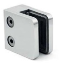 INOX Štvorcový držiak skla 45x45 na fajku 42,4