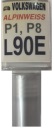 VW L90E P1 P8 ALPINWEISS LAK ŠKRABANÝ DOTYK