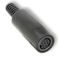 Mini DIN 8pinová 8p zásuvka na montáž kábla (2578)