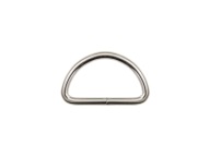 Koženkový polkruh 30 / 19 / 3 mm striebro, 1 kus