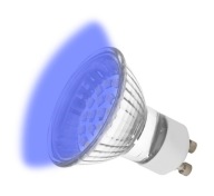 LED žiarovka 8 SMD GU10, 230V, modrá