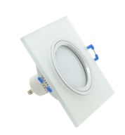 PEVNÁ SKLENÁ LAMPA CHROMOVÁ + GU10 LED 5W
