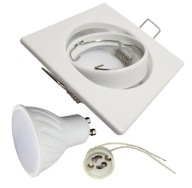 SÚPRAVA HALOGÉNOVÉHO SVETLA Biely strojček + LED GU10 9W