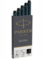 Náplne do pera Parker QUINK čierne, 5 kusov, dlhé