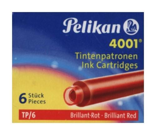 Červené náplne TP/6, 6 ks pero Pelikan
