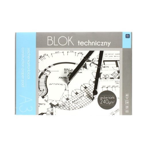 TECHNICKÝ BLOK A3/240g BIELE TLAČ 10 LISTOV