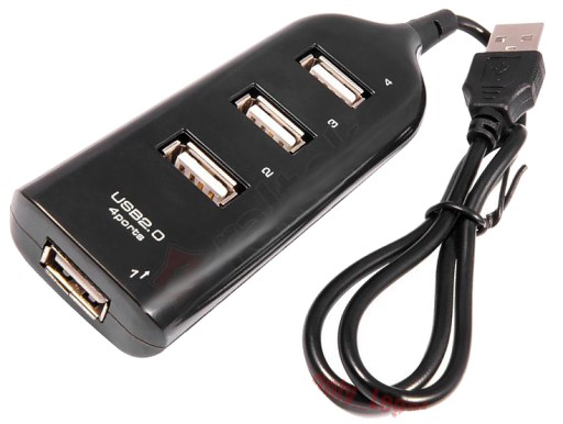 HUB SLIM 4 USB porty S KÁBLOM USB 2.0 - PC LAPTOP