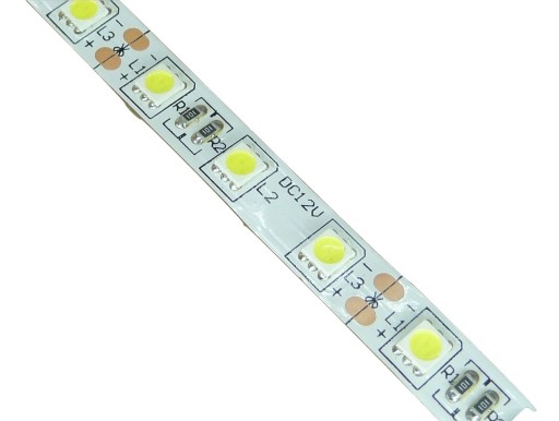 LED PÁS 5050 60LED 1M IP20 TEPLÁ BIELA 14,4W