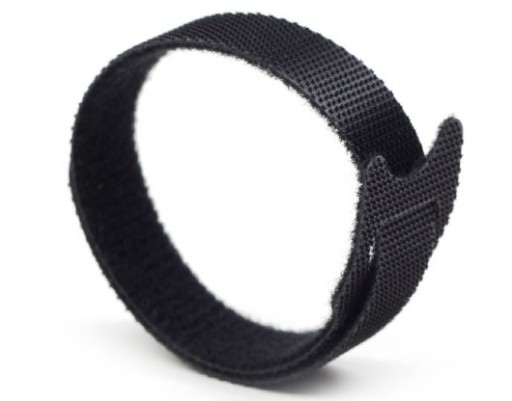 VELCRO BAND organizér na káble 210x12mm Strong Black TIES 10 kusov