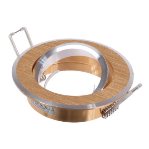 LED SUN 3v1 vstavané svietidlo, okrúhle, brúsené zlato, Polux