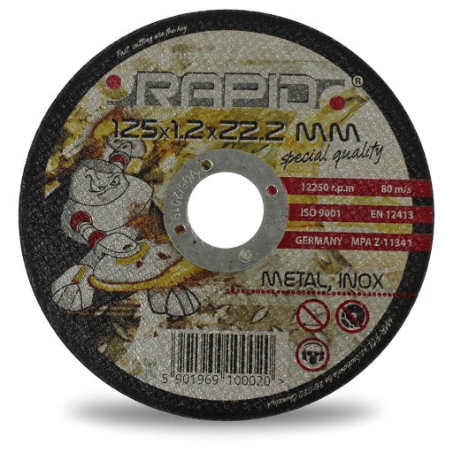 INOX KOVOVÉ REZNÉ KOTÚČE 125 x 1,2 x 22,2 RAPID