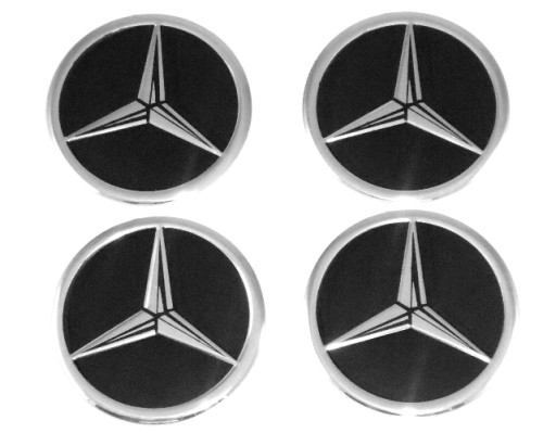 MERCEDES 60mm, emblémy, odznaky - puklice, ráfiky