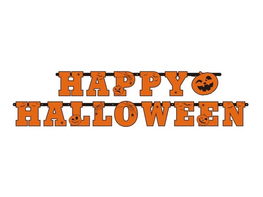 Veselý Halloween dekoračný banner - 2,1 m - 1 ks.