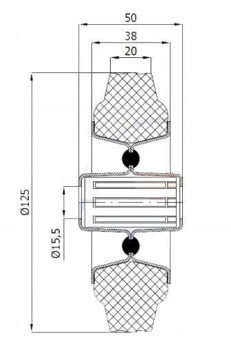 KOLESÁ KOLESÁ 125mm KOVOVÝ A GUMOVÝ VOZÍK -20