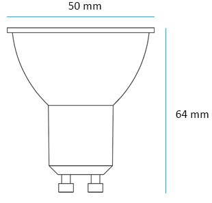 2x GU10 LED ŽIAROVKA 6W 520lm 3000K TEPLÁ BIELA VÝKONNÁ NEBLIKAJÚCA =40W