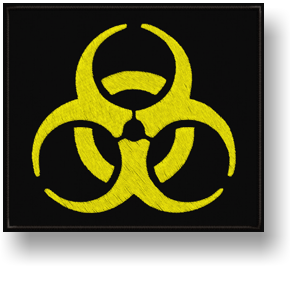 Biohazard Thermo vyšívaná náplasť 80x70mm