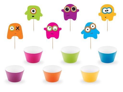 Muffinová súprava Monsters mix Narodeninové muffiny