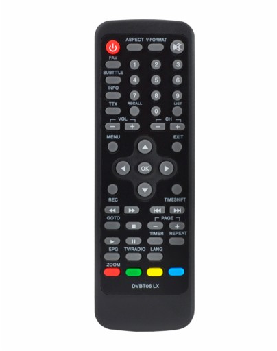 Diaľkové ovládanie pre DVB-T tuner Manta DVBT06 DVB-T06 verzia 1