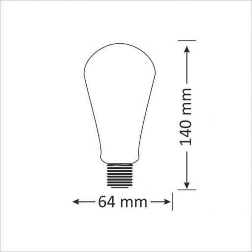 LED žiarovka ST64 E27 4W RETRO 2000K EDISON Tepl