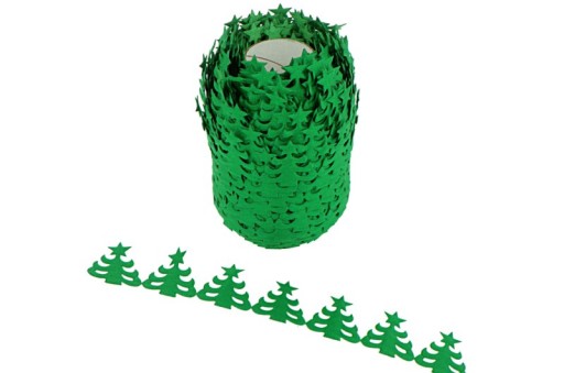 Ozdobné aplikácie vianočný stromček 1m/38ks 2,5x3cm M96