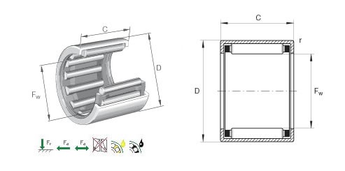HK 1012 IHLOVÉ LOŽISKO 10x14x12 mm HK1012