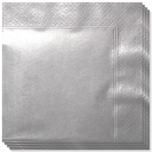 VEĽKÉ strieborné obrúsky 40x40 XXL Communion