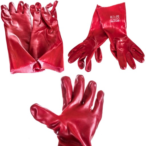 DLHÉ OCHRANNÉ RUKAVICE PVC 40cm RPCV4