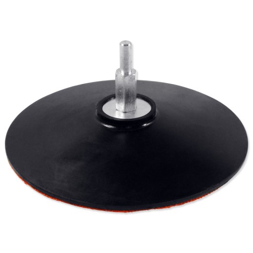 Pevný gumený kotúč so suchým zipsom 125 mm, rukoväť 6 mm