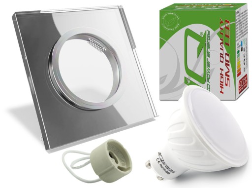 SET SKLENENÉ STROPNÉ SVIETIDLÁ + GU10 6W LED WW