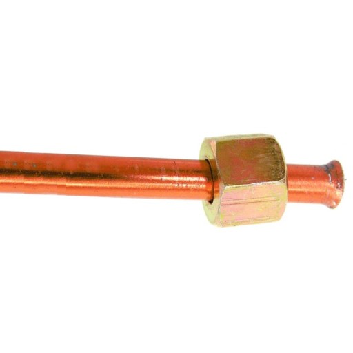 Trubka kompresora s dvomi skrutkovými spojmi, dĺžka 50 cm, priemer závitu 9 mm