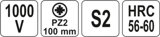 YATO YT-2826 KRÍŽOVÝ SKRUTKOVAČ IZOLOVANÝ PZ2x100mm