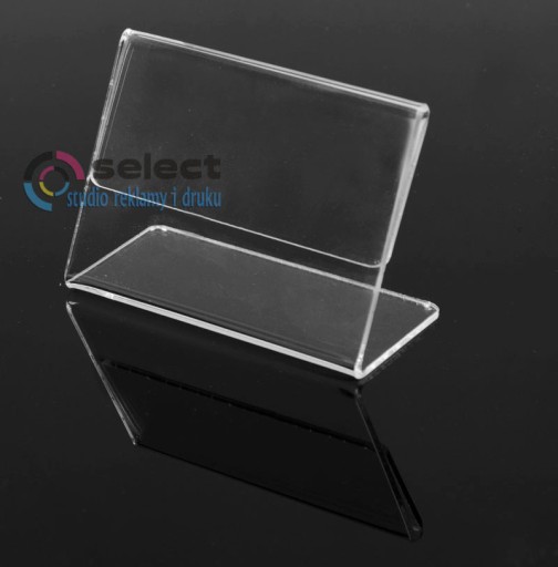 STOJAN typ L pre CENY POPIS CENNÍK 70x50 mm PLEXI