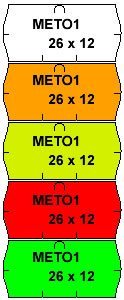 Visačky na etiketovačku 26x12 NEON farieb 5 ks vlnovo zelená