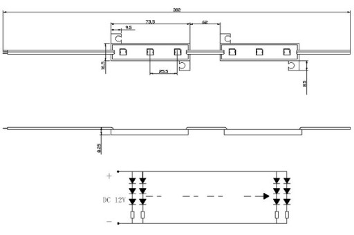 ART SUPER PODSVETLO: 3xLED-FLUX/PVC W.-TEPLE