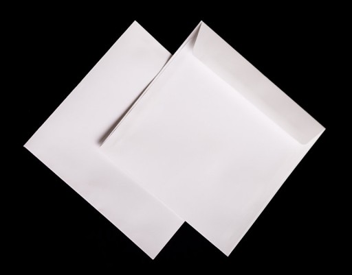 POZVÁNKY OBÁLKY Štvorcové K4 14x14 100g BIELE 10 kusov