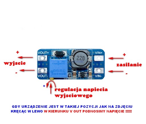 STEP UP CONVERTER 5V - 28V DC 2A MT3608
