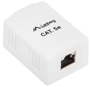 Lanberg nástenná zásuvka 1x RJ-45 Kat. 5E FTP